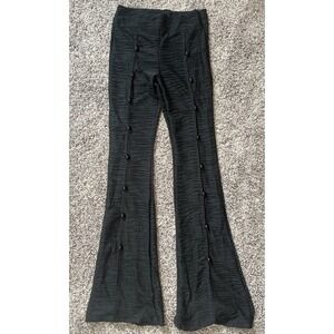Women's Solado Meshed Flared Black Pants Size XS New With‎ Tag